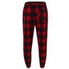 Burnside Mens Flannel Jogger, 3XL, Red-Black view 2