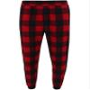 Burnside Mens Flannel Jogger, 3XL, Red-Black view 3