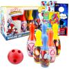 Spidey and His Amazing Friends Bowling Games Activities Bundle for Toddlers, Kids - 3 Pc Marvel Spiderman Bowling Set with Stickers, and More | Spidey and Friends Playset view 1