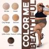 Silky Toes Plus Size Pantyhose for Women Soft Sheer Queen Tights 2 Pairs (5X-6X, City Beige) view 4