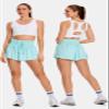 Flowy Athletic Shorts for Women Workout Running Gym Yoga Sport Active High Waisted with Pockets Spandex Sweat Skort Pants Butterfly Tennis Skirt Cute Comfy Trendy Clothes Casual Summer Light Green M view 2