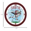 SunTime Alabama Crimson Tide Football Wall Clock, Down The Field by Gary Patterson, Non Ticking Silent Movement, 11.5" view 2