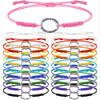 Kigeli 20 Pcs Gymnastics Bracelet Braided Wax Rope Gymnastics Gifts Bulk Adjustable Chain Jewelry for Gymnast Women Men Team Party Favors, 10 Colors (Multicolored) view 1