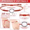 Kigeli 20 Pcs Gymnastics Bracelet Braided Wax Rope Gymnastics Gifts Bulk Adjustable Chain Jewelry for Gymnast Women Men Team Party Favors, 10 Colors (Multicolored) view 2