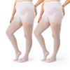 Silky Toes Plus Size Pantyhose for Women Soft Sheer Queen Tights 2 Pairs (3X-4X, White) view 1