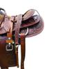 RESISTANCE Western Adult Pleasure Trail Saddle with Floral Tooled view 4
