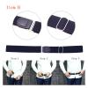 1 Pair Men Shirt Stays Belt with Non-Slip Locking Clips Keep Shirt Tucked Leg Thigh Suspender Garters Belt (Color : Black B, Size : 1) view 2