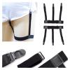 1 Pair Men Shirt Stays Belt with Non-Slip Locking Clips Keep Shirt Tucked Leg Thigh Suspender Garters Belt (Color : Black B, Size : 1) view 4