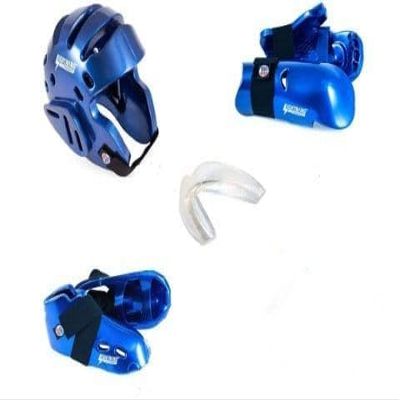 Proforce 6 Piece Karate Sparring Gear Set Combo (Blue, Child Large)