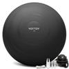YOTTOY Anti-Burst Exercise Ball for Working Out, Yoga Ball for Pregnancy,Extra Thick Workout for Physical Therapy,Stability Ball for Chair Fitness with Pump (Black) view 1