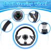 RASTP 12.6 Inch Boat Steering Wheel with 3/4 Axle Marine Steering Wheel Adapter for Most Marine boats,Vessels,Yachts,Pontoons Boat(Pane) view 3