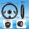 RASTP 12.6 Inch Boat Steering Wheel with 3/4 Axle Marine Steering Wheel Adapter for Most Marine boats,Vessels,Yachts,Pontoons Boat(Pane) view 4