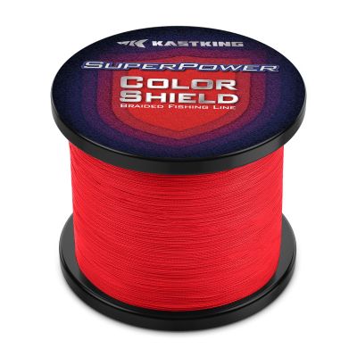 KastKing Superpower ColorShield Braided Fishing Line, Red, 50LB, 300Yards, X4