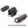 LThyzszb Tactical Helmet ARC Rail Light LED Mini Military Helmet Flashlight with Strobe/Strong/Low Lamp 500 Lumens, Pocket Pen Flashlight with 20mm Picatinny Rail Mount (Black) view 2