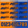 Personalized Baseball Sports Uniform Button Down Custom Thunder Blue Orange Fade Baseball Jerseys Polyester Design Your Own Hip Hop Baseball Softball Shirts Stitched Name Number for Kids Boys Girls view 3