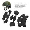 Tactical Helmet Dial Suspension System Chin Strap for ACH, for MICH, for, for FMA, for EXF, Dial Liner Kit with Soft Comfortable Cushion Pads Fastening Screws Accessory (Black view 3