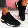 Ladmiple White Sneakers For Women Fashion 2023 Womens Slip on Walking Shoes Comfort Lightweight Breathable Sock Shoe Non-Slip Mesh Casual Fashion Tennis Running Sneakers view 2