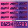 LTOCMKIY Purple Pink Gradient Baseball Jerseys Personalized Stitched Team Name Number Logo Button Down Polyester Customize Baseball T-Shirts Sports Uniform for Adult Youth Kids Boys Girls view 3