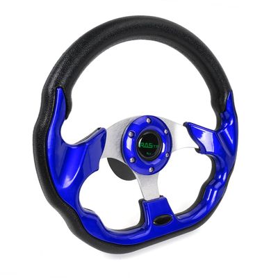 RASTP 12.6 Inch Boat Steering Wheel with 3/4 Axle Marine Steering Wheel Adapter for Most Marine boats,Vessels,Yachts,Pontoons Boat(Blue)