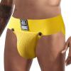 JOCKMAIL Mens Thongs Jock Strap Removable Pouch Thongs and G Strings Breathable Thermal Underwear Briefs (as1, alpha, x_l, regular, regular, Yellow) view 2