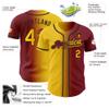 Customize Gradient Baseball Jerseys Button Down Personalized Crimson Yellow Baseball T-shirts Short Sleeve Customize Hip Hip Shirts Sports Uniform Jerseys Stitched Name Number Logo for Unisex Youth view 2
