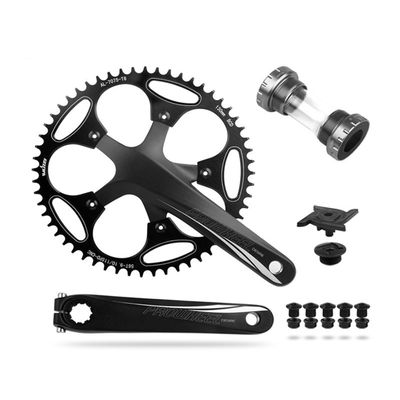 130BCD Road Bike Crankset 5-claw Single Disc 50T/52T/54T/56T/58T/60T With Positive Negative Teeth Single Sprocket And Bottom Bracket 170mm Crank Arm Aluminum CNC Machining ( Color : 170mm , Size : 54T