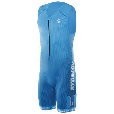 Synergy Triathlon Tri Suit - Men's Elite Sleeveless Trisuit (Teal/Jade, XX-Large)