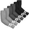 SATINIOR 6 Pairs UV Sun Protection Arm Sleeves for Men Women Reflective Cooling Compression Sleeves Golf Outdoor Sports(Black, Light Gray, Dark Gray) view 1