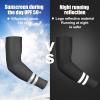 SATINIOR 6 Pairs UV Sun Protection Arm Sleeves for Men Women Reflective Cooling Compression Sleeves Golf Outdoor Sports(Black, Light Gray, Dark Gray) view 2