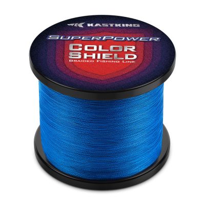 KastKing Superpower ColorShield Braided Fishing Line, Blue, 10LB, 150Yards, X4