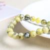 HZLXF1 Natural Yellow Grass Turquoises Bracelet Polished Bracelets for Both Men and Women Beads Bangle Elastic Bracelets (Size : 12mm, Color : Turquoises) view 2