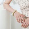 HZLXF1 Natural Yellow Grass Turquoises Bracelet Polished Bracelets for Both Men and Women Beads Bangle Elastic Bracelets (Size : 12mm, Color : Turquoises) view 3