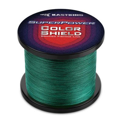 KastKing Superpower ColorShield Braided Fishing Line, Moss Green, 10LB, 300Yards, X4