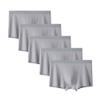 Maiyifu-GJ Men's Cotton U Convex Pouch Trunksbreathable Solid Colour Boxer Briefsoft Stretch Underpant (Gray 10 5PC,X-Large) view 1