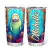 Hyturtle Personalized Gifts Manatee Lover - Manatees Printed Customized Name Stainless Steel Tumbler 20 oz With Lid - Idea Cute Sea Animal Lover Gifts For Women, Girl, Kids On Birthday, Christmas view 1