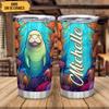 Hyturtle Personalized Gifts Manatee Lover - Manatees Printed Customized Name Stainless Steel Tumbler 20 oz With Lid - Idea Cute Sea Animal Lover Gifts For Women, Girl, Kids On Birthday, Christmas view 2