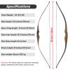 58 Inch Black Hunter Longbow 20-40lbs Horse Bow Right Hand One Piece Longbow with Stringer Tool Handmade Traditional Wooden Bow for Hunting Shooting (25LBS) view 3