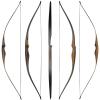 58 Inch Black Hunter Longbow 20-40lbs Horse Bow Right Hand One Piece Longbow with Stringer Tool Handmade Traditional Wooden Bow for Hunting Shooting (25LBS) view 4