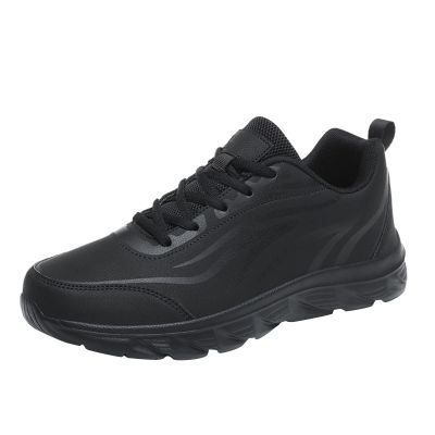 IWIHMIV Outdoor Sport Shoes Waterproof Walking Shoes Men's Running Shoes Comfortable Casual Sports Shoesa1-Black11
