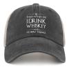 Funny Hat That's What I Do I Drink Whiskey and I Know Things Trucker Hat Men Vintage Mesh Cap for Summer view 1