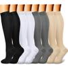 CHARMKING Compression Socks for Women & Men (8 Pairs) 15-20 mmHg Graduated Copper Support Socks are Best for Pregnant, Nurses - Boost Performance, Circulation, Knee High & Wide Calf (L/XL, Multi 52) view 1