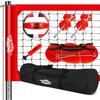 PLAYAPUT Outdoor Professional Volleyball Net System, Aluminum Poles with Scoring System and Anti-Sag Winch, Easy Adjust Heights Portable Volleyball Net for Backyard,Beach, Grass view 1