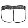 SINMIUANIME Men's lace Anime Panties Three Point Underwear Sheer Mesh Bikini Briefs T-back G-string Panty Sexy (YS2Black, M) view 2
