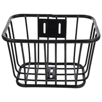 1pc Black Bike Basket Metal Bike Frame Basket Bicycle for Most Childrens Bicycles and Kids Tricycles