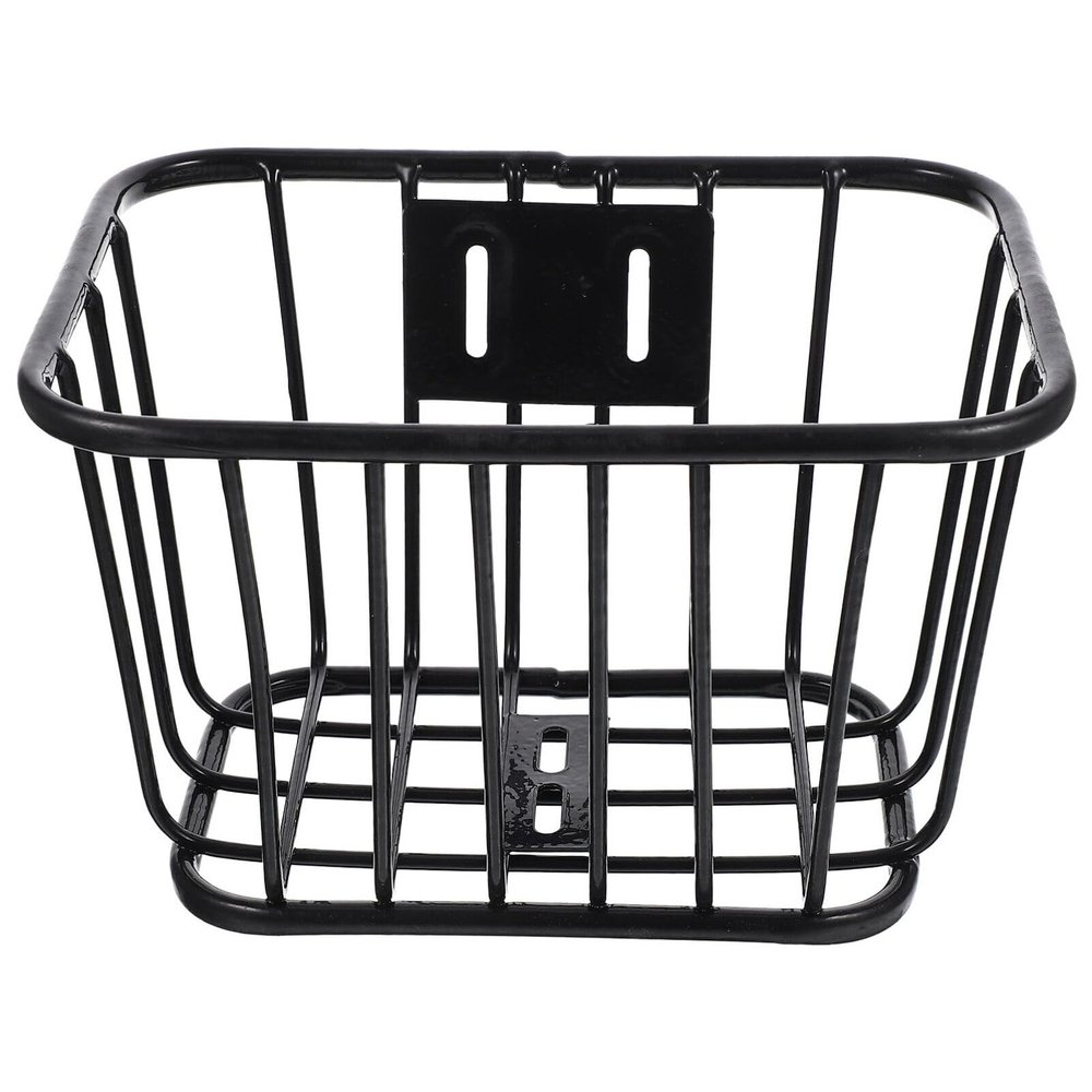 1pc Black Bike Basket Metal Bike Frame Basket Bicycle for Most Childrens Bicycles and Kids Tricycles