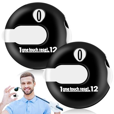 Weewooday 1.2 Inch Golf Score Counter for Women Men Mini Golf Stroke Counter Scoring Keeper up to 12 Shot to Scorekeeper Glove in(Black)