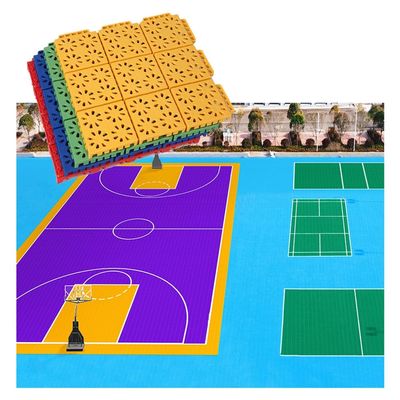 25cm Basketball Court Outdoor Waterproof Sports Flooring TilesModular Interlocking Floor TilesWeatherproof/Durable/Quick Installation (Color : Red, Size : 16PCS)