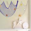 Decorative Fishing Net Beige & Dark Blue 80x40 Inch,YuanDe 2 Pack Picture Fish Net,Wall Photo Hanging Fishnet for Nautical Mermaid Pirate Ocean Theme Hawaii Beach Under The Sea Party Decoration view 3