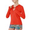 SG Edge Women's Standard Outdoor Quick Dry Sun Protection 1/4 Zip Long Sleeve Shirt, Red view 1