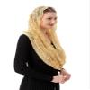 PAMOR Infinity Chapel Veil Floral Latin Mass Head Covering Lace Scarf Mantilla Veils for Church (Gold) view 3